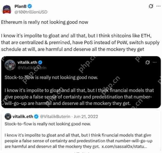 比特币支持者PlanB猛烈抨击以太坊:“中心化且预挖的垃圾币”